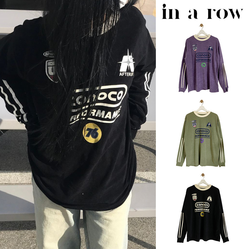 【in a row】Sporty Veloa Line T-shirt