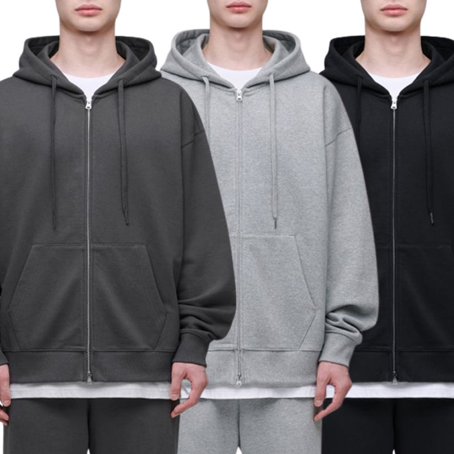 MUSINSA STANDARD MEN'S_オーバーサイズフードスウエット_3色