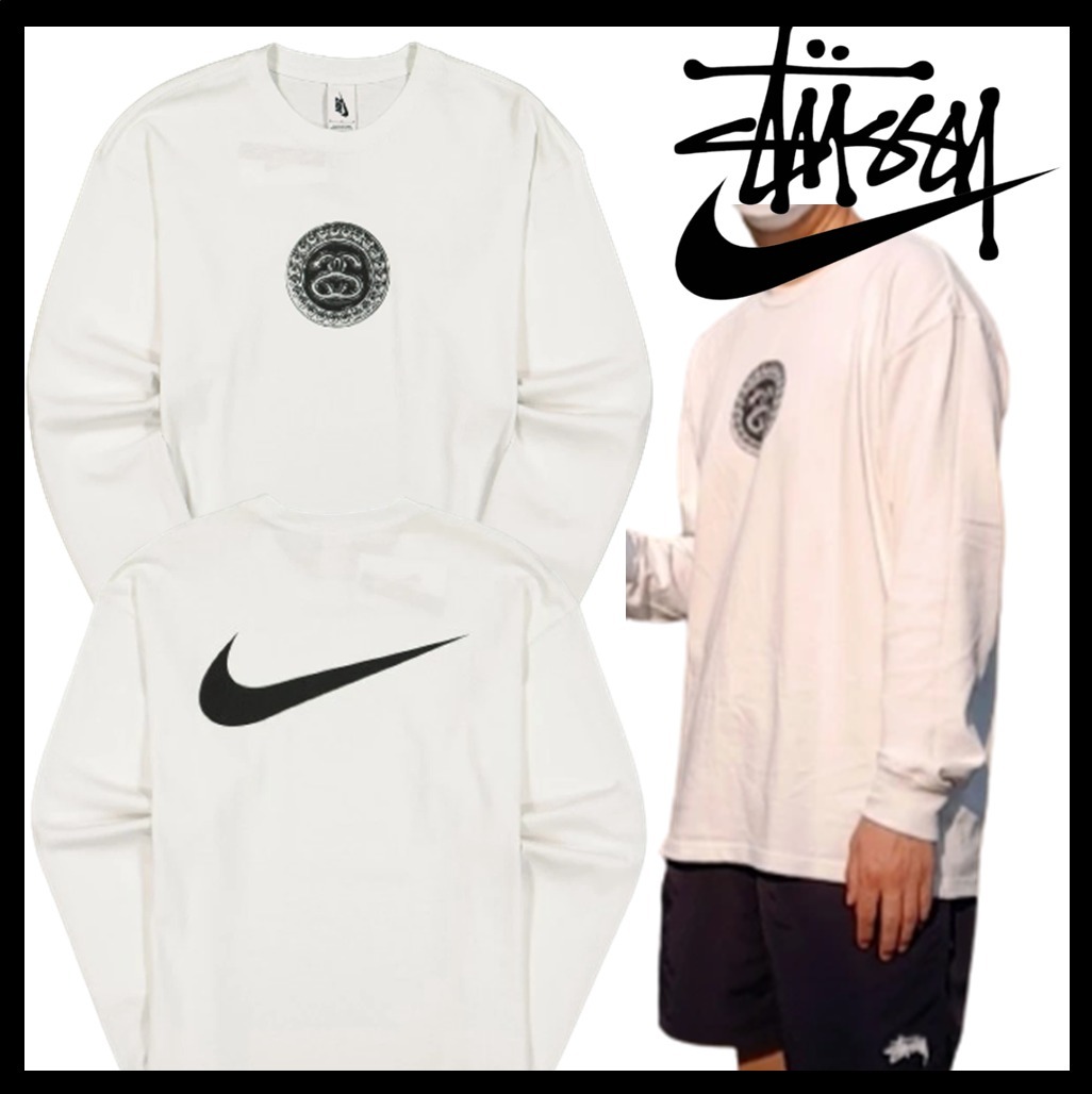 ★関税込★Stussy★Nike x Stussy Big Swoosh LS T-Shirt White