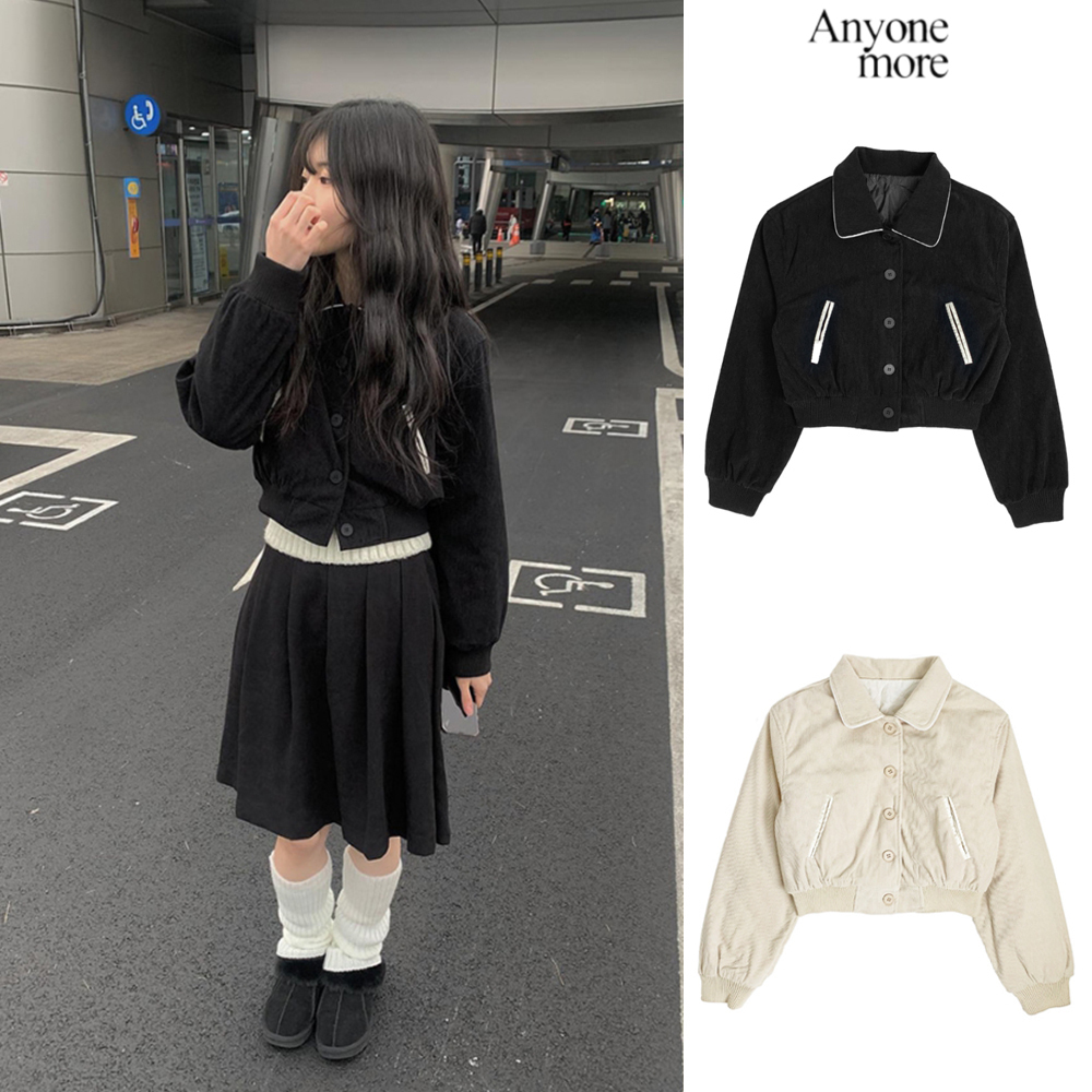 【Anyone more】Yooyoung Varsity Corduroy Jacket