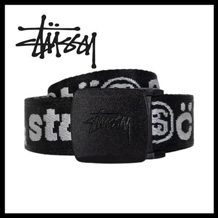 STUSSY Belts Unisex Street Style Logo Belts