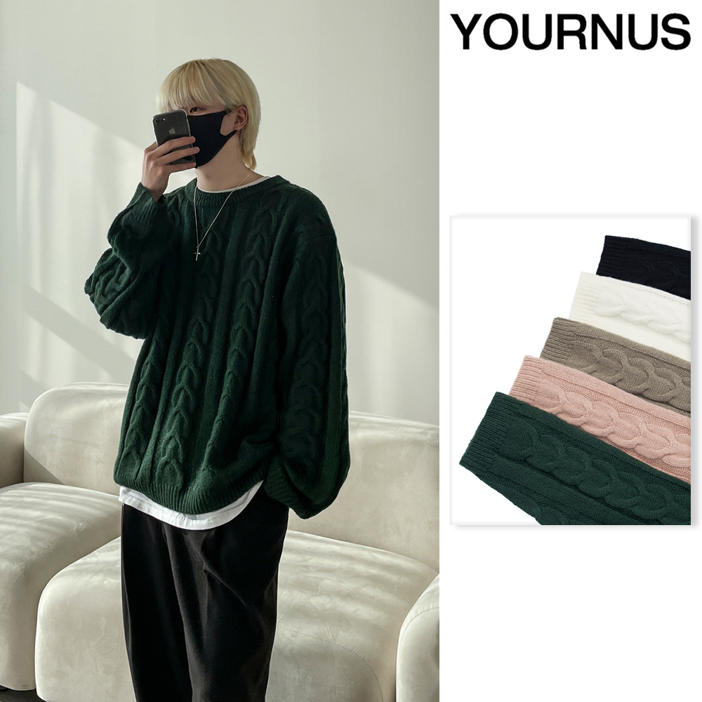 【YOURNUS】Rodeo Loose Cable Knit