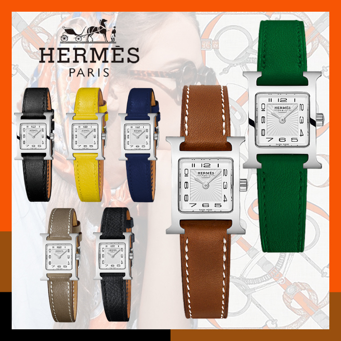 HERMES 上品 人気の腕時計 シルバー Hウォッチ 21 mm Heure H