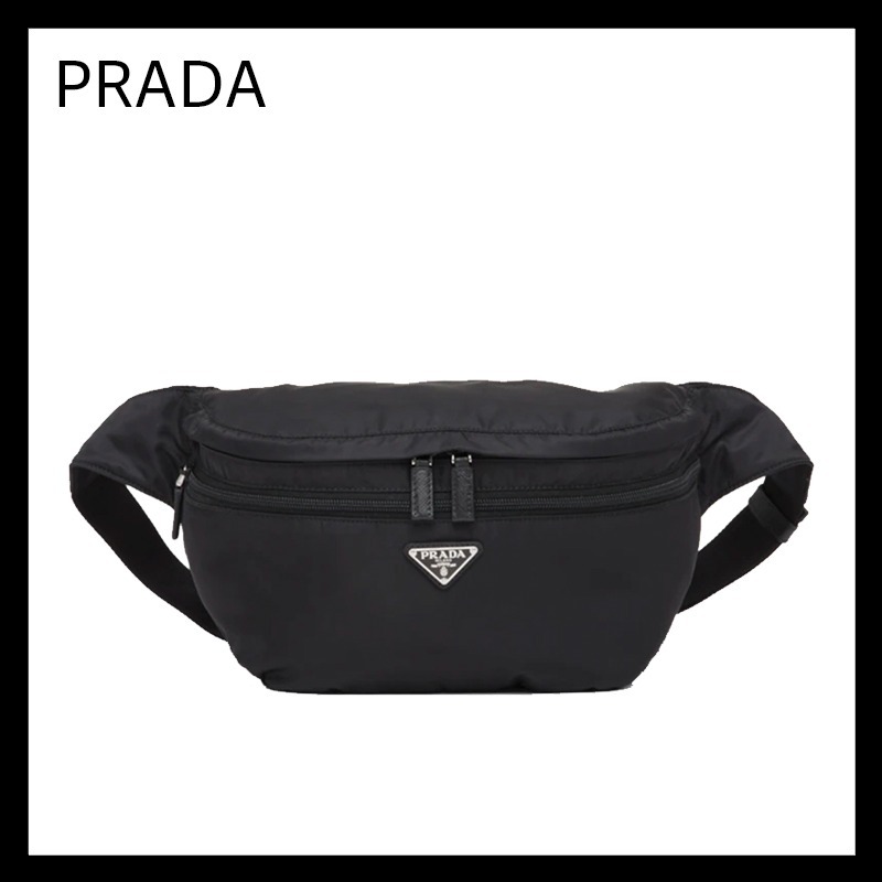 数量は多い 【人気】 PRADA ベルトバッグ レザー X Nylon Re プラダ