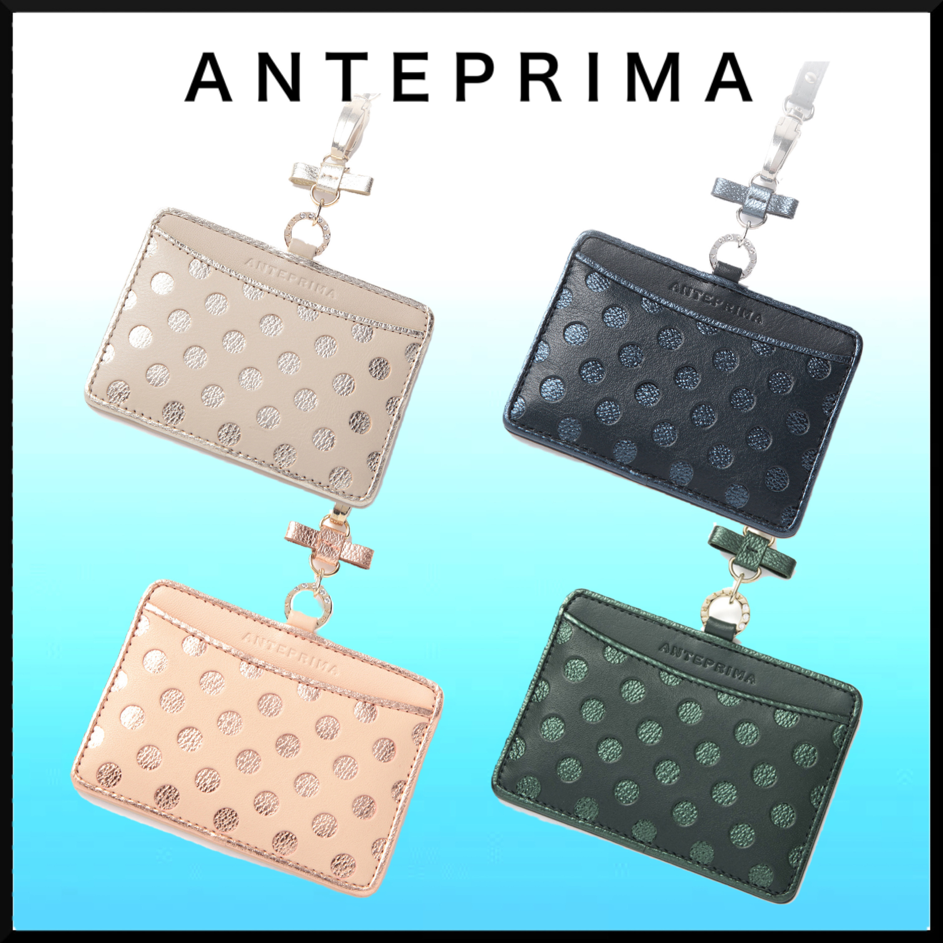 【ANTEPRIMA】ロングストラップ付！スプマンテ IDケース 大人気☆ANTEPRIMA スプマンテ ロングストラップ付IDケース 4色