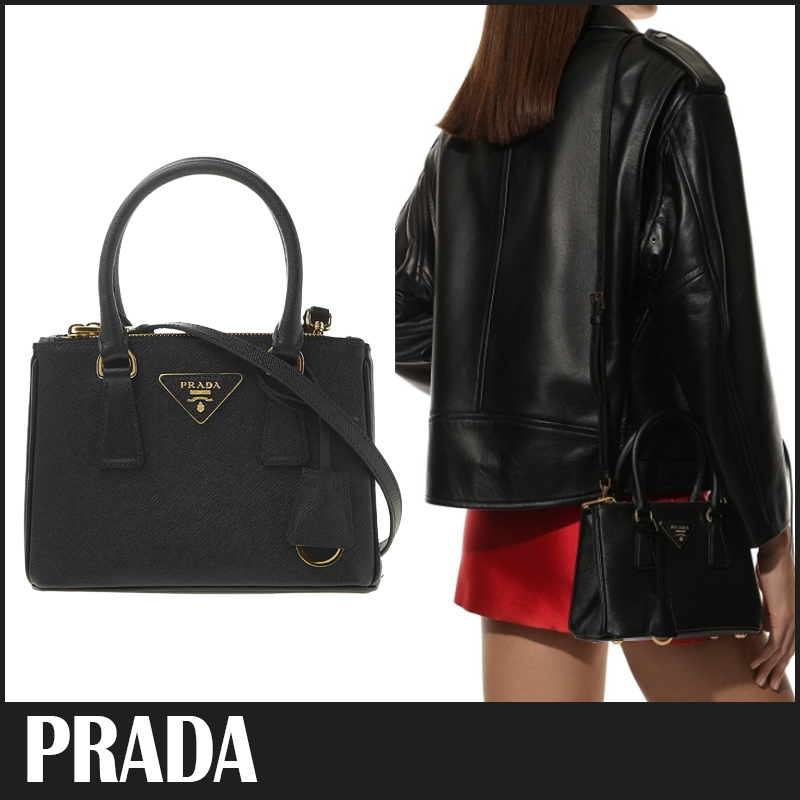 送料関税込☆PRADA ガレリア サフィアーノレザー マイクロバッグ