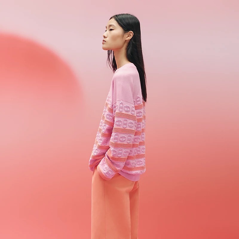 HERMES シェーヌダンクル ボーダー ニット プルオーバー www