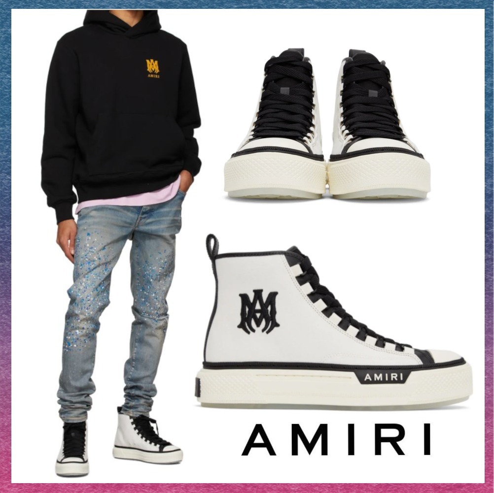 日本未入荷 メンズ アミリ AMIRI スニーカー 残少 ハイカット ホワイト