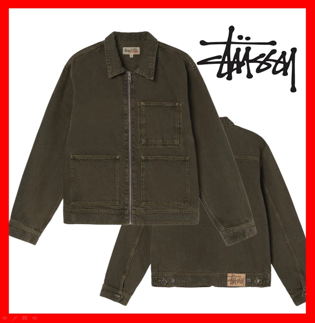 セール&特集> Stussy NOMA DENIM ZIP WORK JACKET BLACK
