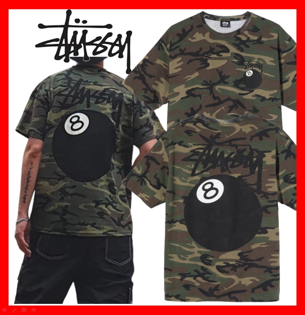 ★人気★【STUSSY】★Stussy 8 Ball T-Shir.t Camo★