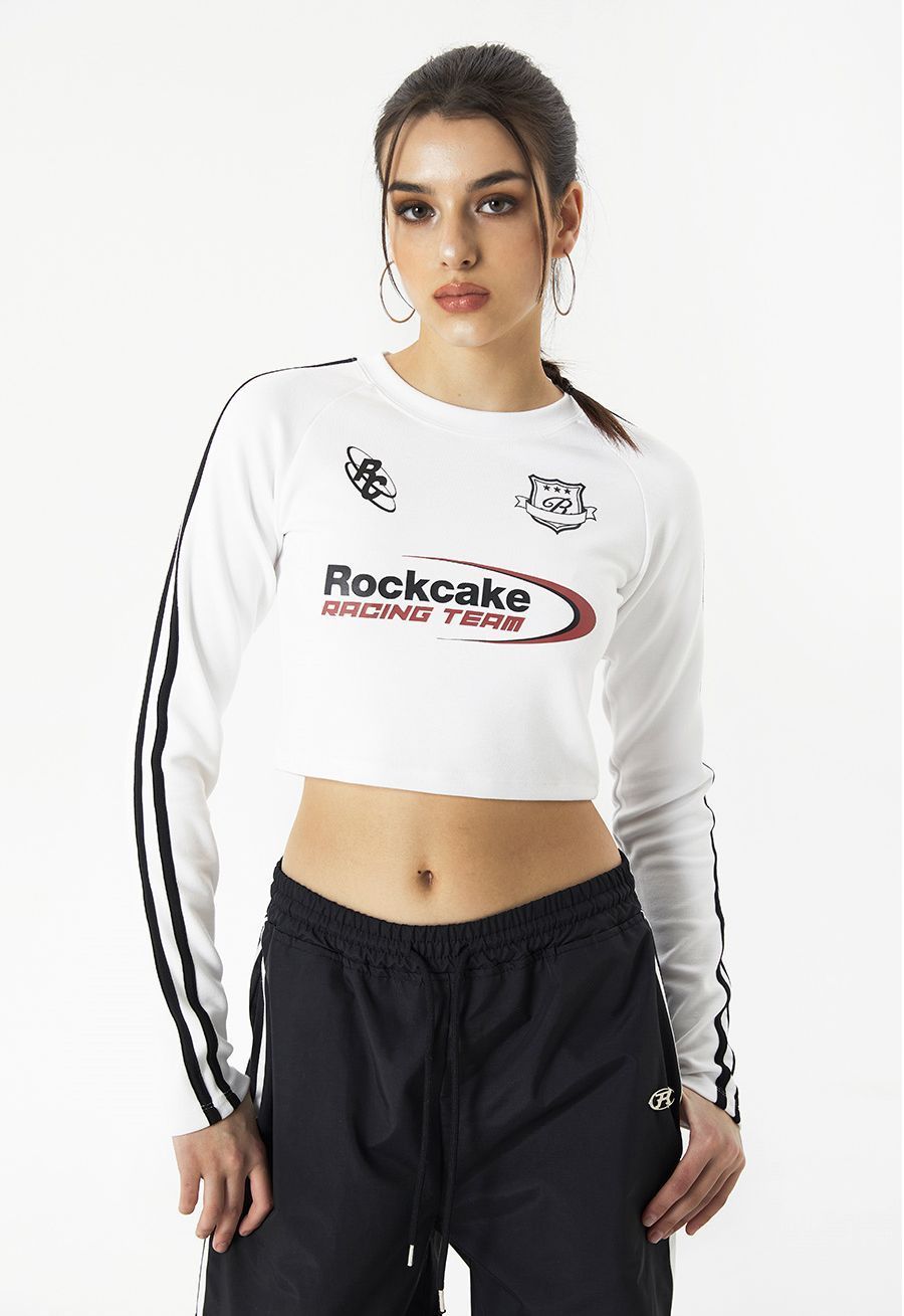 ROCKCAKE★韓国★人気★Beige Label Crop Top 2色 半袖 ROCKCAKE