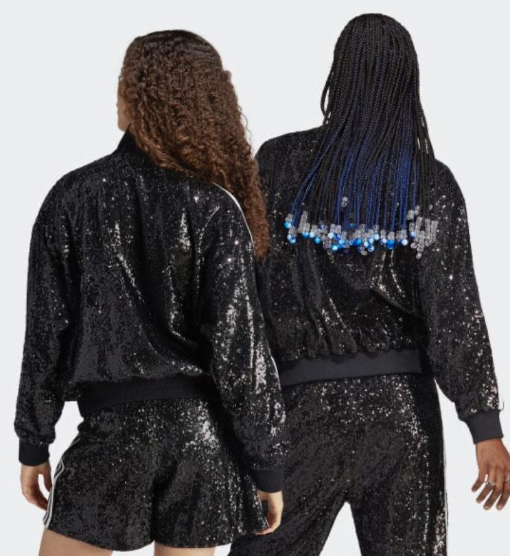 adidas Originals BLUE VERSION スパンコールトラックジャケット