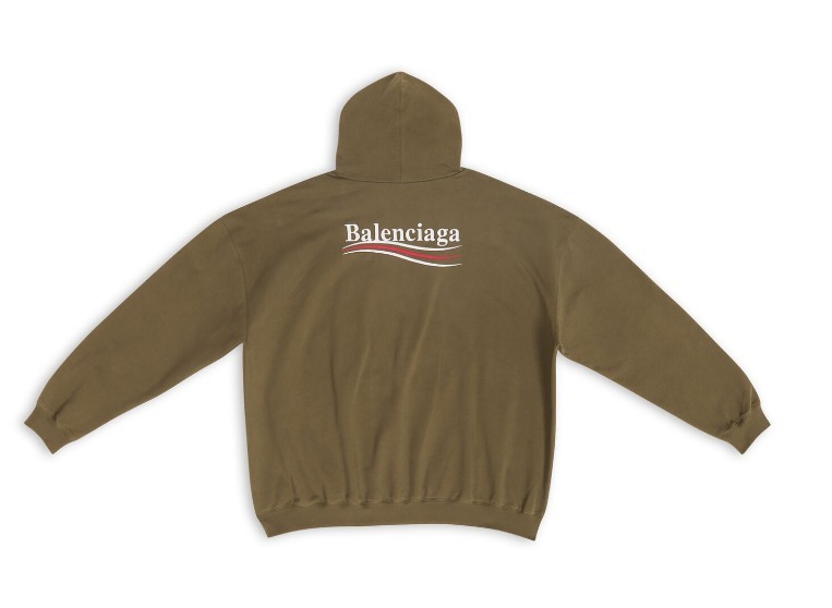 BALENCIAGA ポリティカルキャンペーン パーカー フーディー ロゴ BALENCIAGA】ポリティカル キャンペーン パーカー (BALENCIAGA