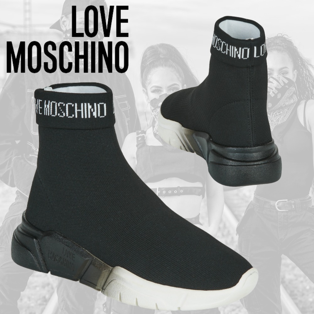 【Love Moschino】グラデーション ソックススタイル スニーカー