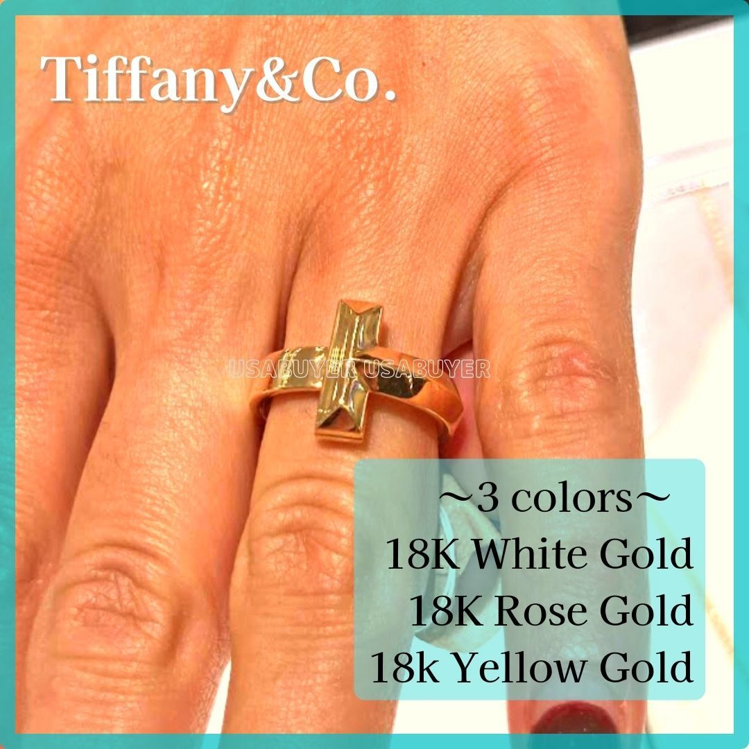 存在感あり☆ユニセックス ３色展開【Tiffany】T１リング 4.5mm ...