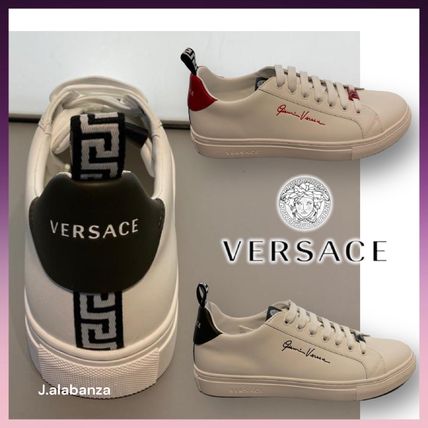 VERSACE Sneakers Leather Logo Outlet Sneakers