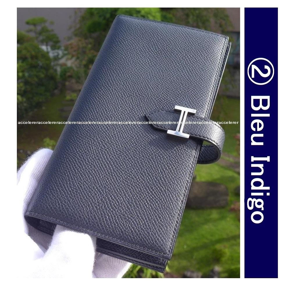 国内即発 HERMES Bearn Soufflet Monochrome モノクローム Black