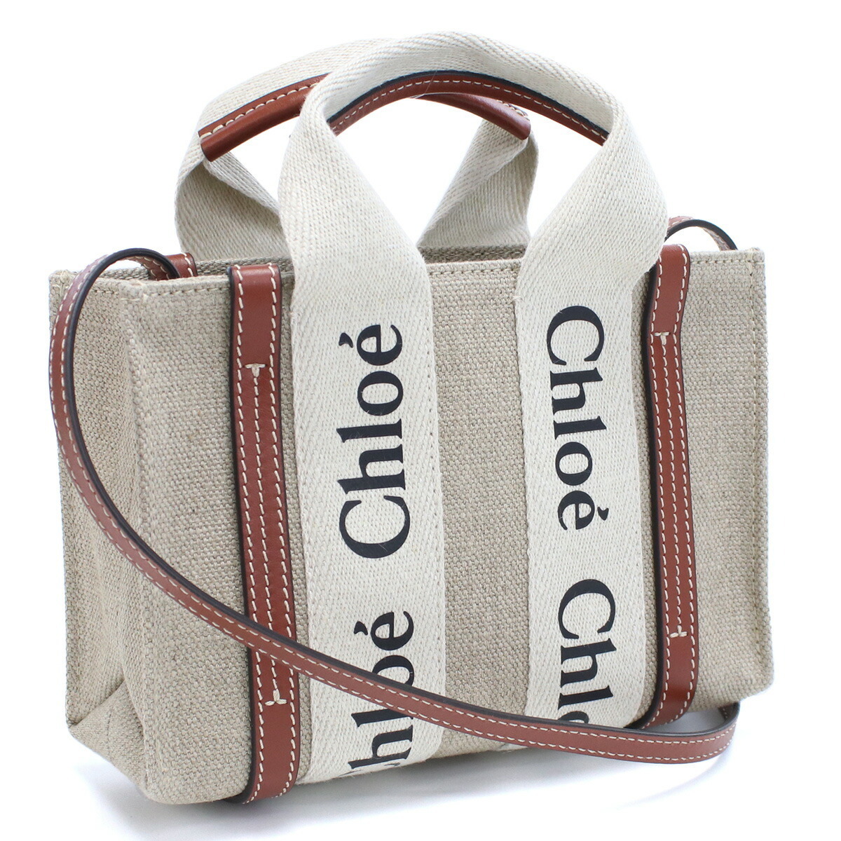 【国内即発】CHLOE Ｗoody ミニトートバッグ CHC22AP237I26 90U
