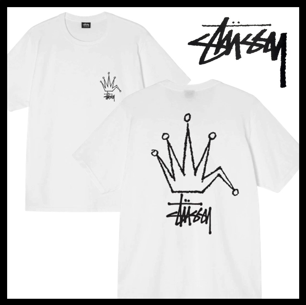 ★関税込★Stussy★Stussy Broken Crown T-Shirt White★Tシャツ
