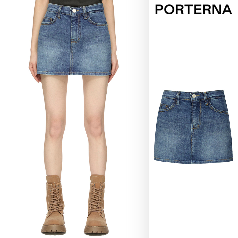 【PORTERNA】Retro Low Waist Short Skirt