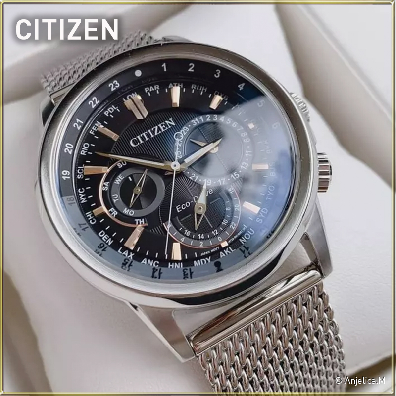 ★レア逆輸入★CITIZEN Eco-Drive Black Dial Men's Watch