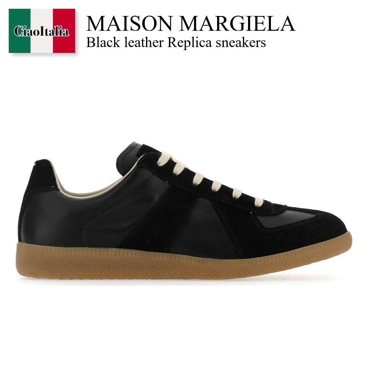 スニーカー Maison Margiela Black leather Replica sneakers