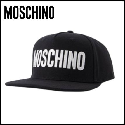 激レア】モスキーノ レザーキャップ ロゴ金具 キルティング ブラック
