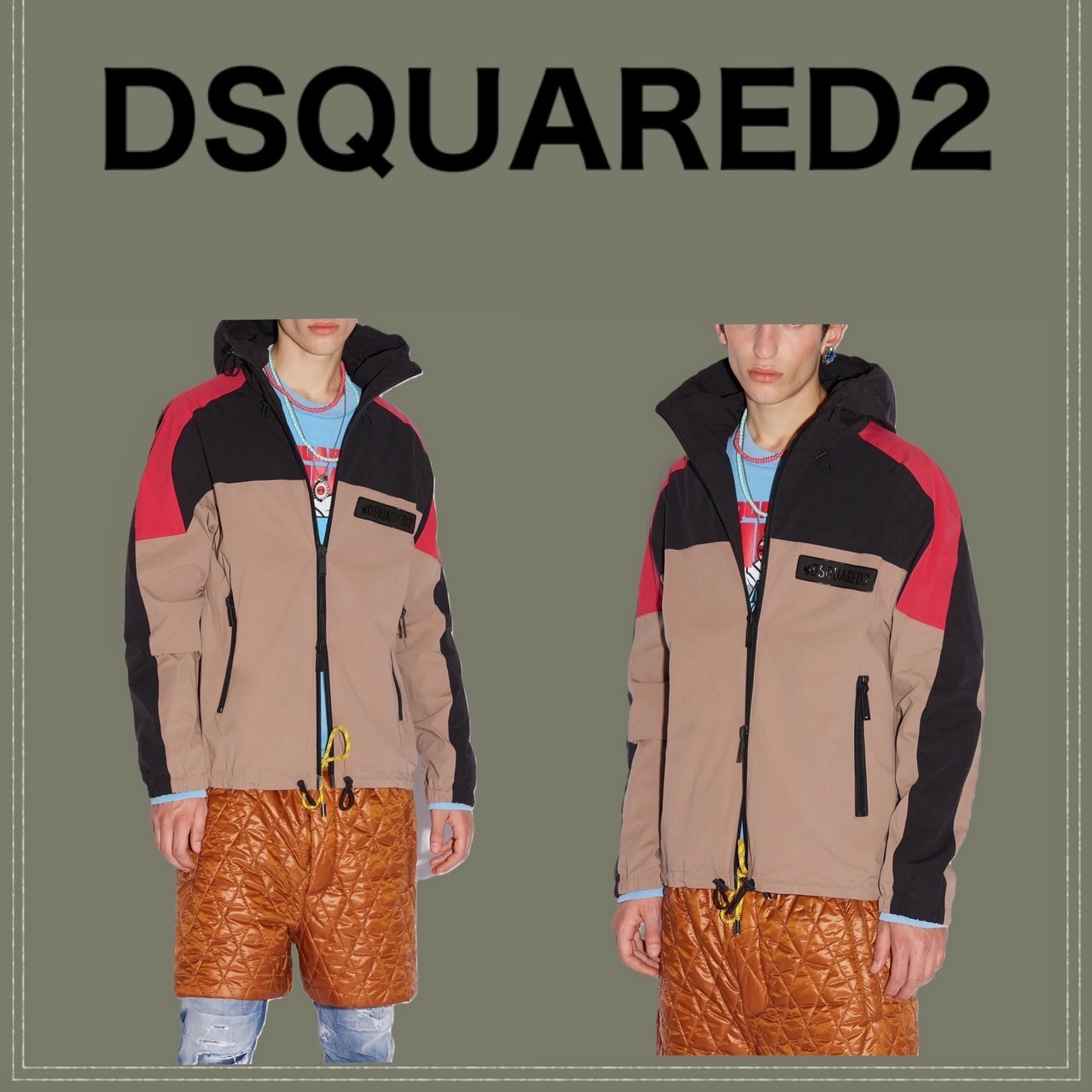 ブルー×レッド DSQUARED2 SS2022 ナイロンジャケット48 | www.tegdarco.com