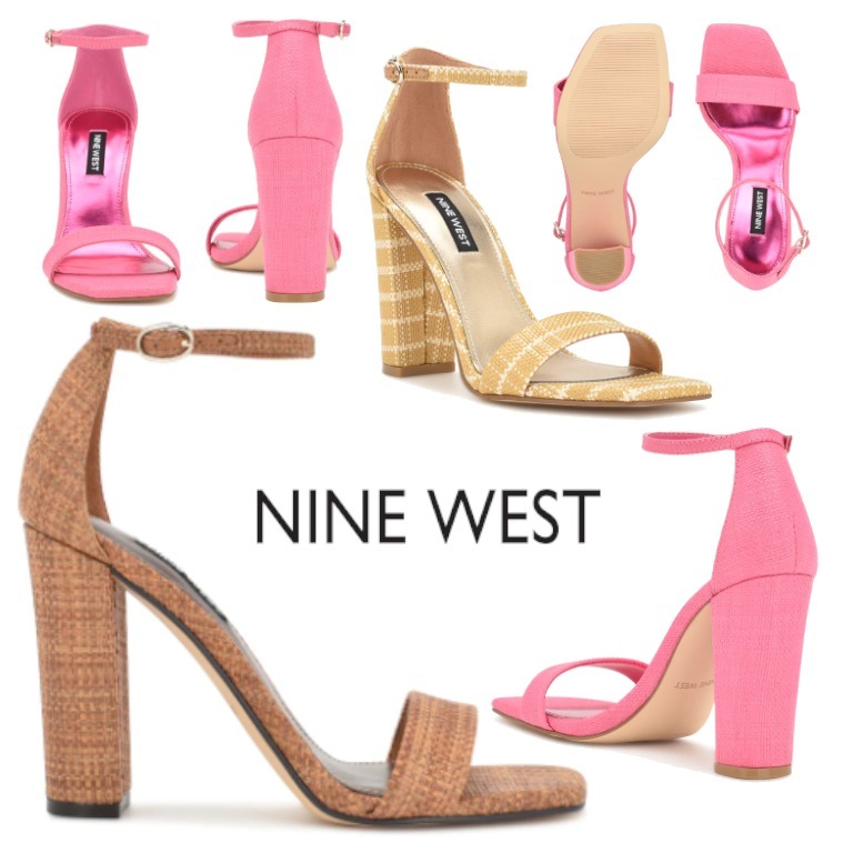 【美脚効果☆】Nine West Marrie Woven Ankle Strap サンダル