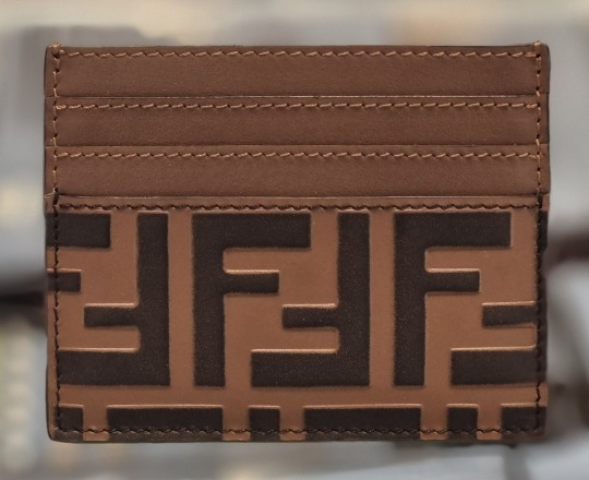 ★関税込★FENDI★FF Motif Calskin Card Holder Brown★