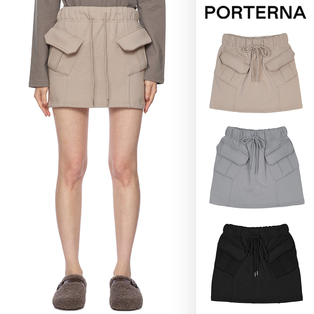 【PORTERNA】Tensi Pocket Short Skirt