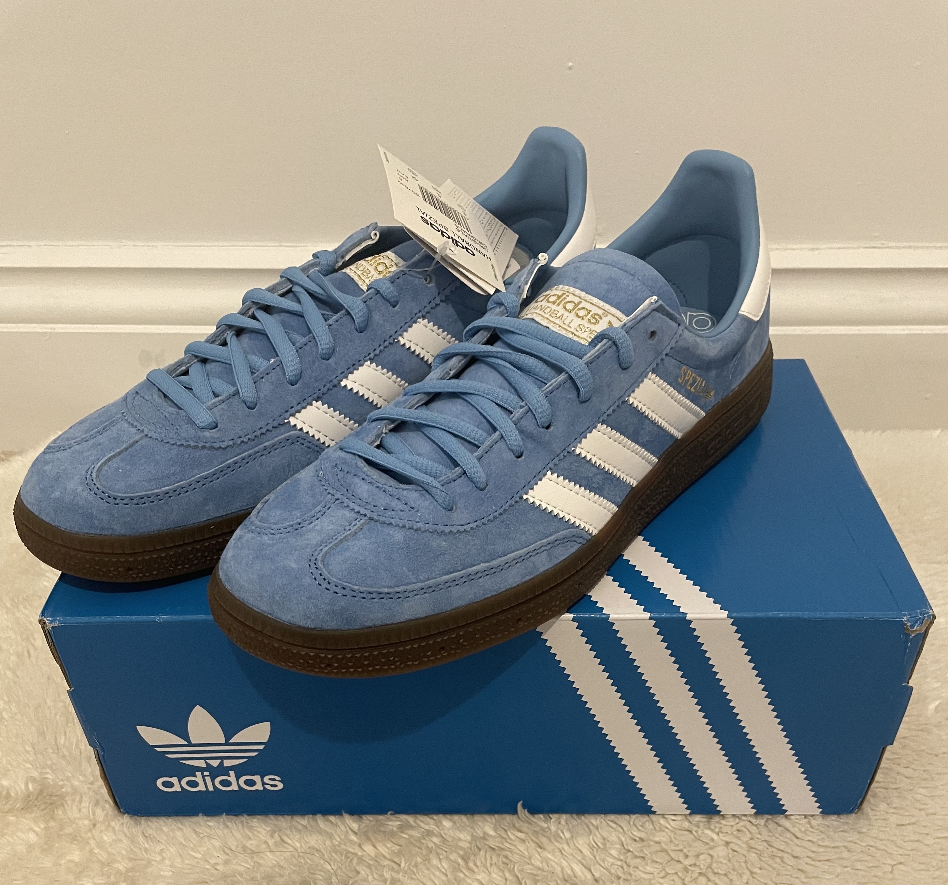 大人気!【adidas】Handball Spezial レザースニーカーブルー送込