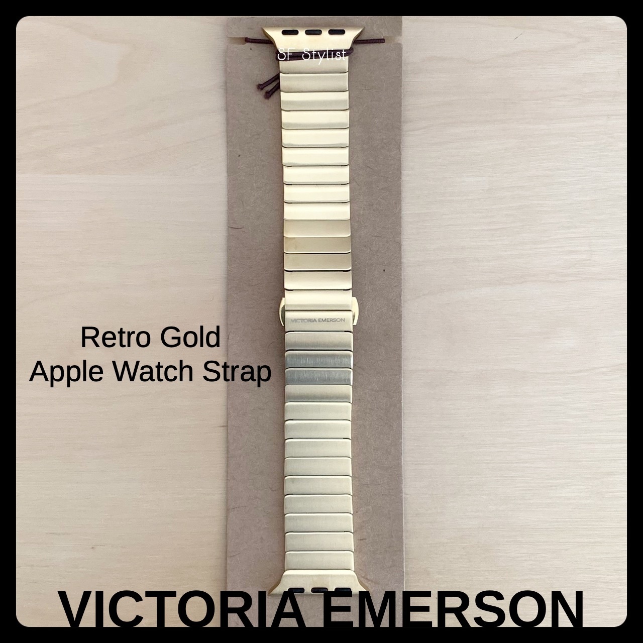 Victoria Emerson★華やかなRetro Gold Apple Watchストラップ