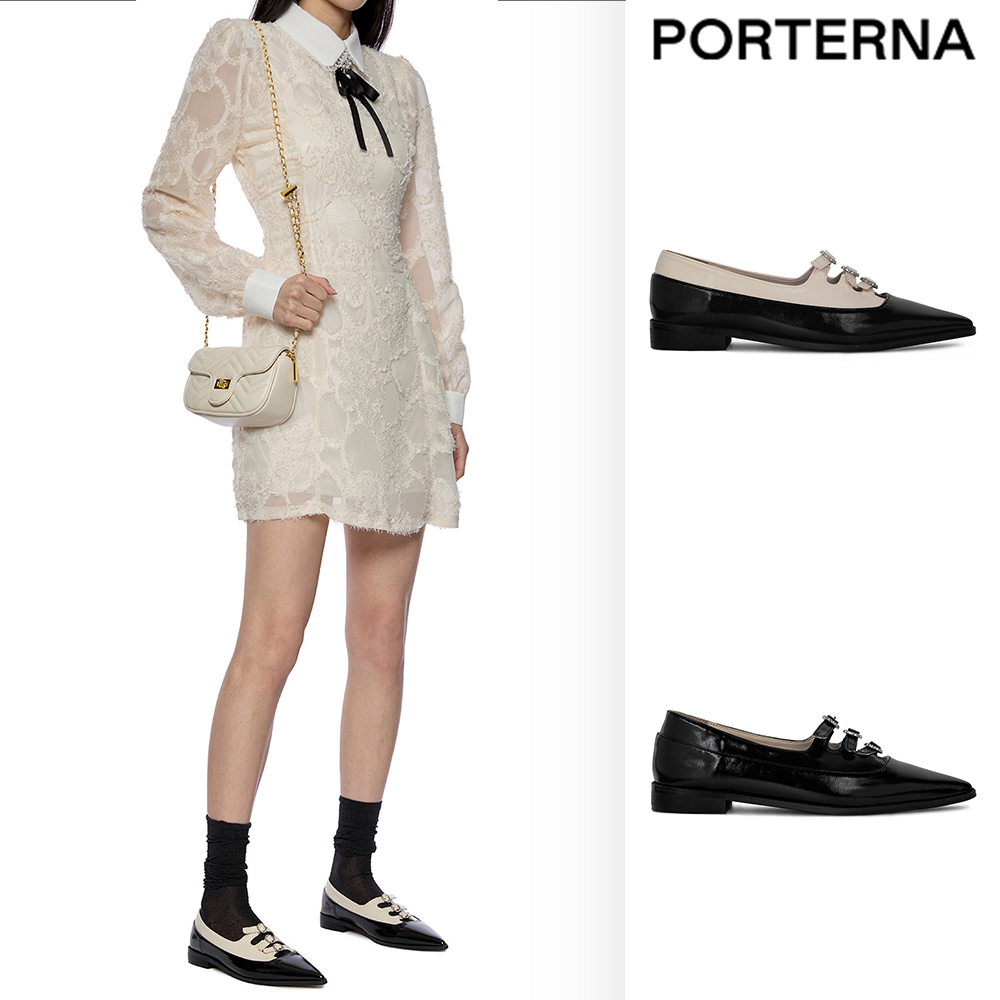 【PORTERNA】Prince Buckle Flat Shoes