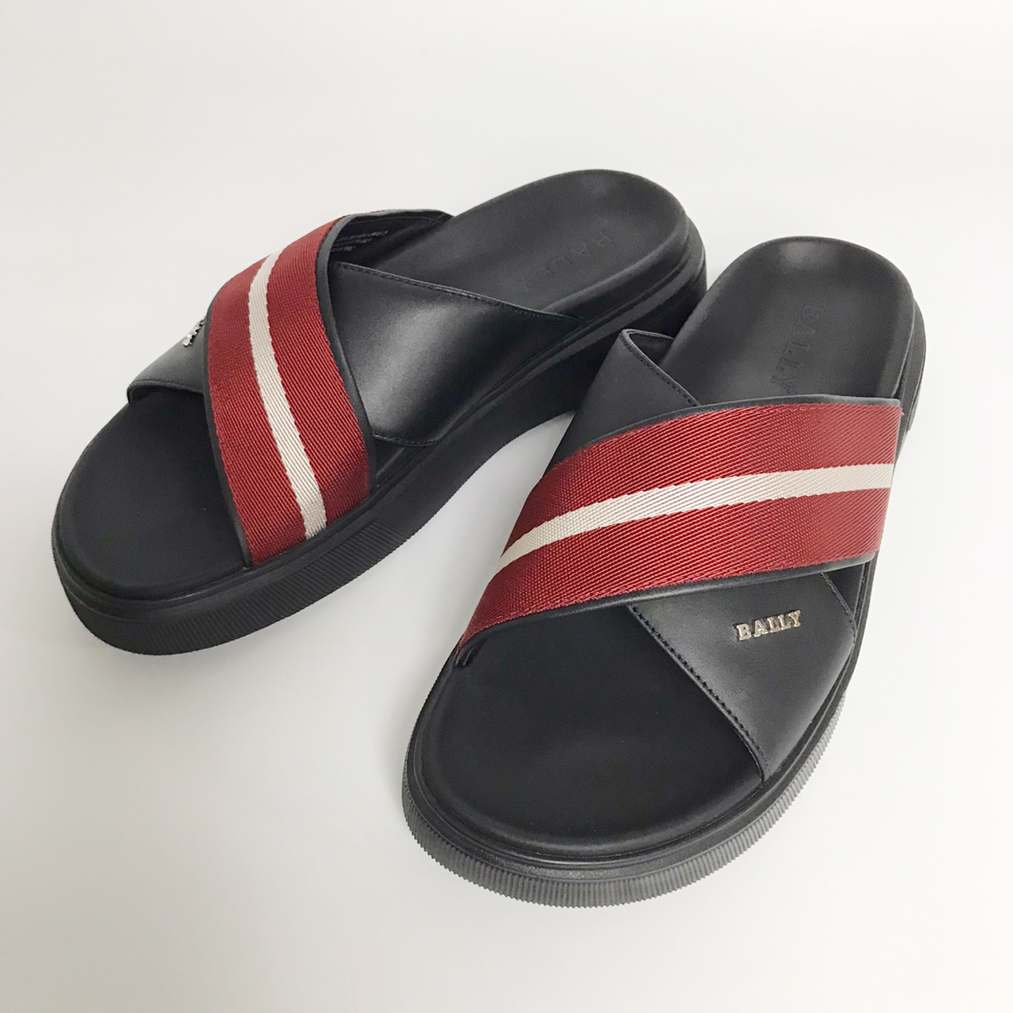 BALLY(バリー)★関税込み メンズ ストラップロゴ REDサンダル