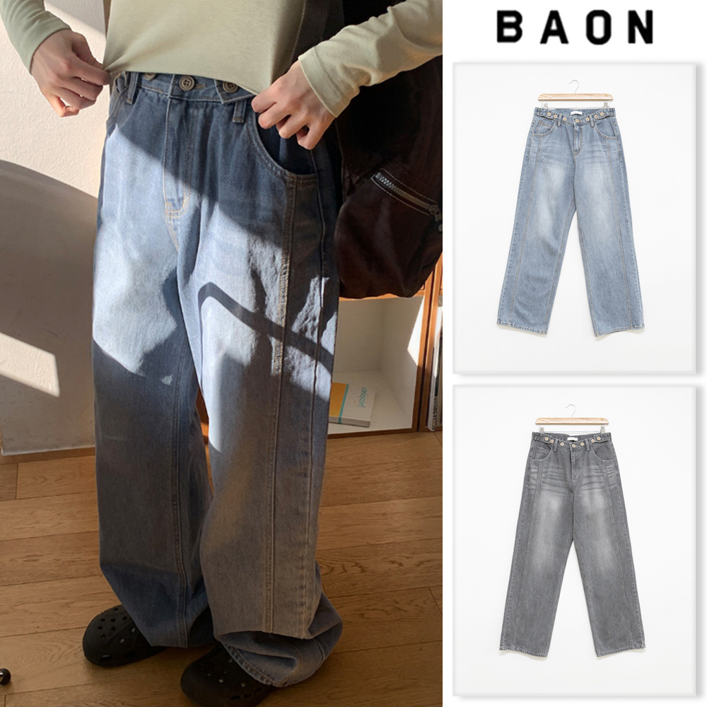 【BAON】Danki Bijo Incision Denim Pants