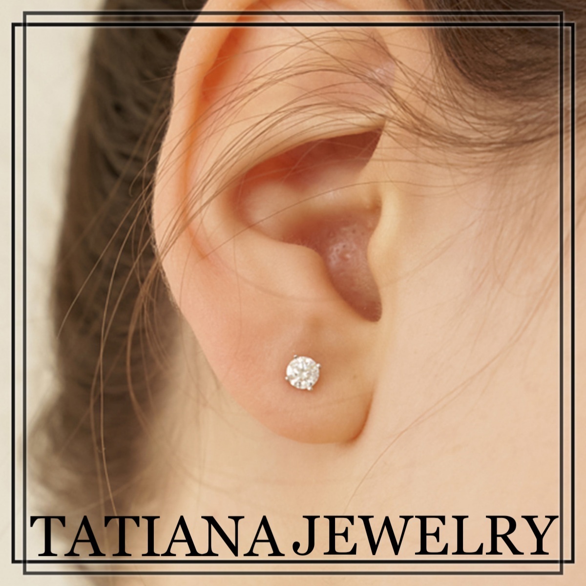 【TATIANA】(Silver925) Moissanite 0.25Carat Earring ピアス