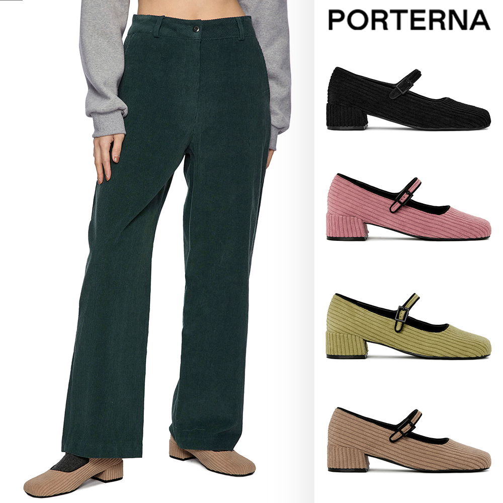 【PORTERNA】Jane Corduroy Flat Shoes