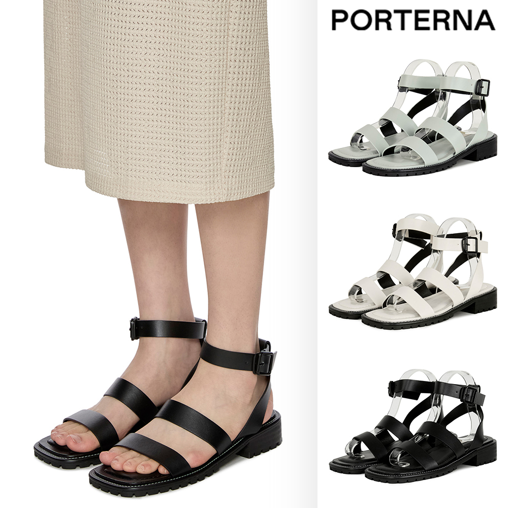 【PORTERNA】bed square sandals