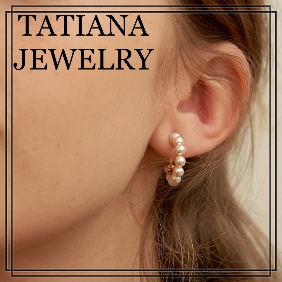 【TATIANA】Dot Pearl Earrings 韓国 アクセサリー ピアス