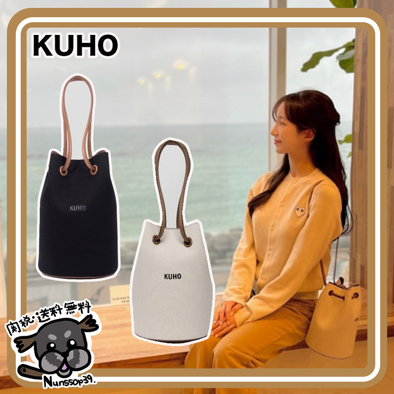【KUHO】 Canvas Bucket Bag