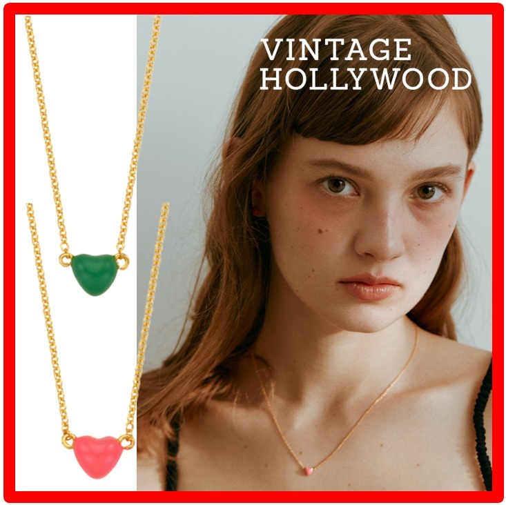 ☆韓国の人気☆【VINTAGE HOLLYWOOD】☆Vivid Heart Necklac.e☆