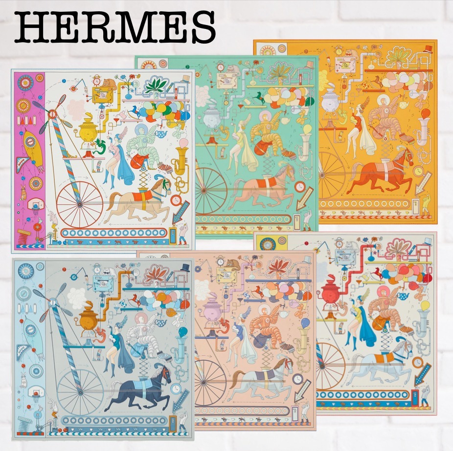HERMES☆Carre 90 Tea for Two カレ 90 ティー・フォー・トゥー