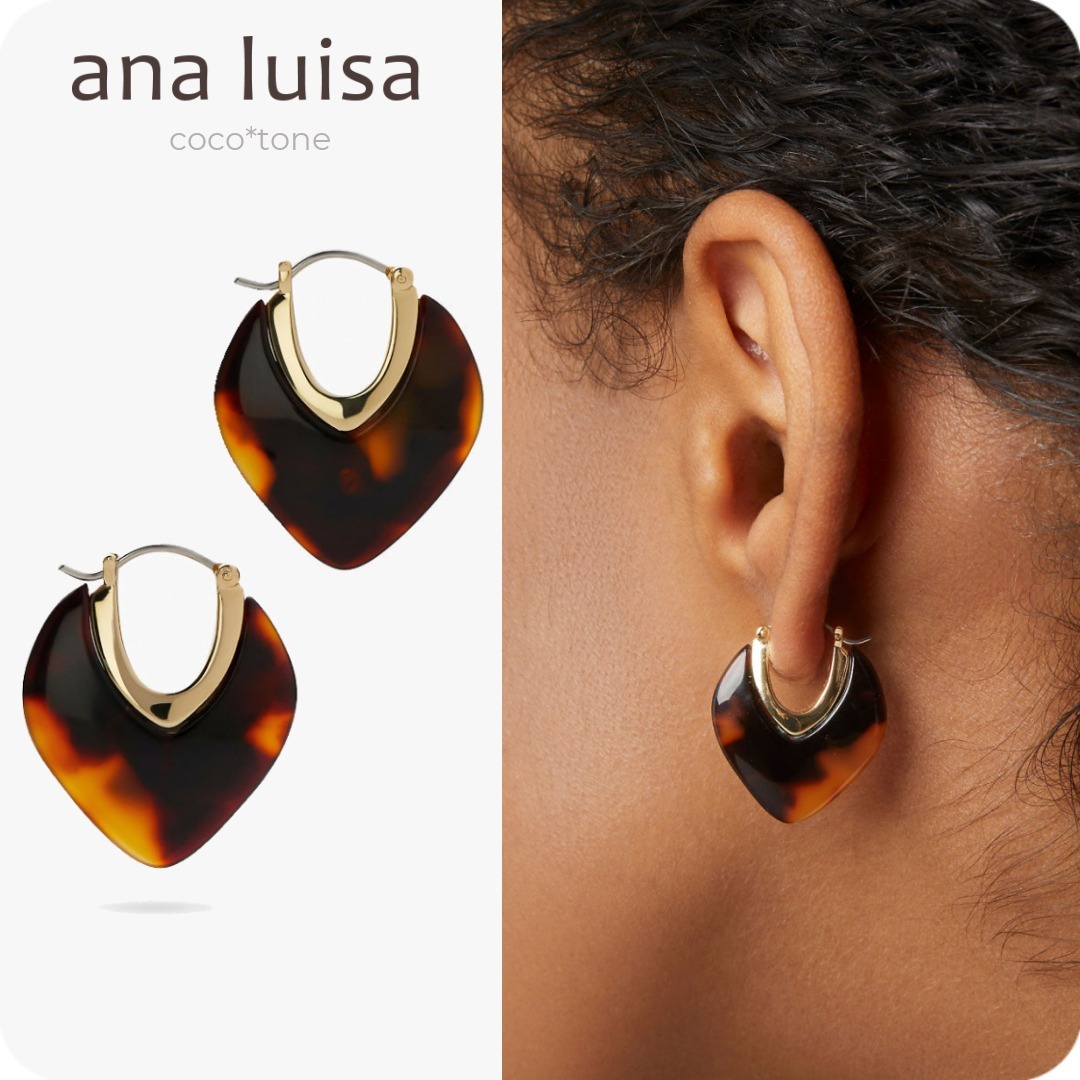 ana luisa◆14Kゴールド＊ダークトータスピアス＊SPENCER