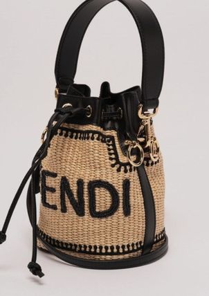 FENDI Handbags Casual Style Unisex Street Style Logo Handbags