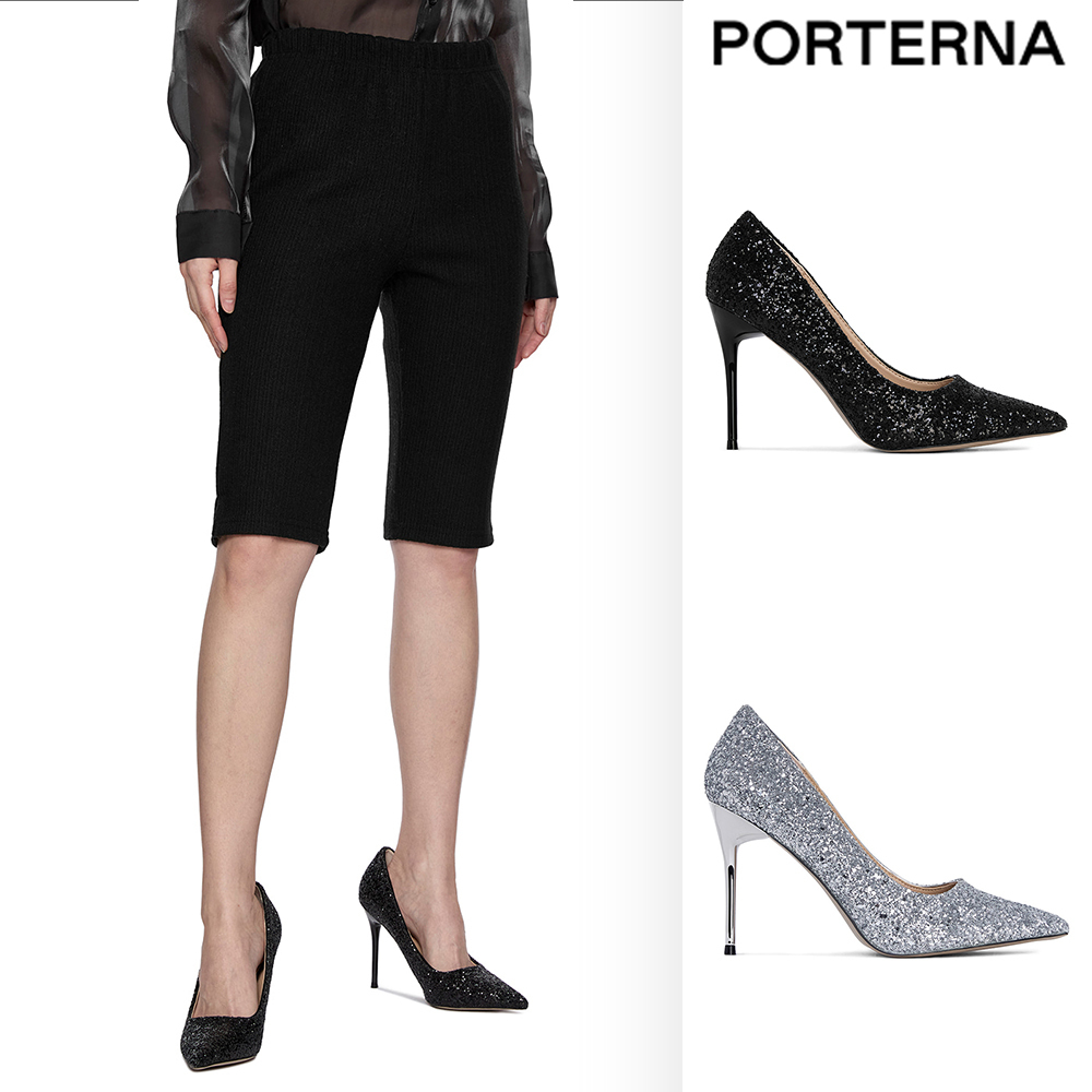 【PORTERNA】Syua Mid Glitter Pumps
