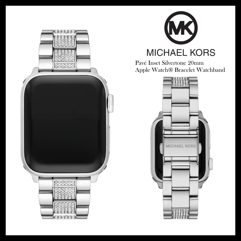 Michael Kors★キラキラシルバーが上品なアップルウォッチバンド