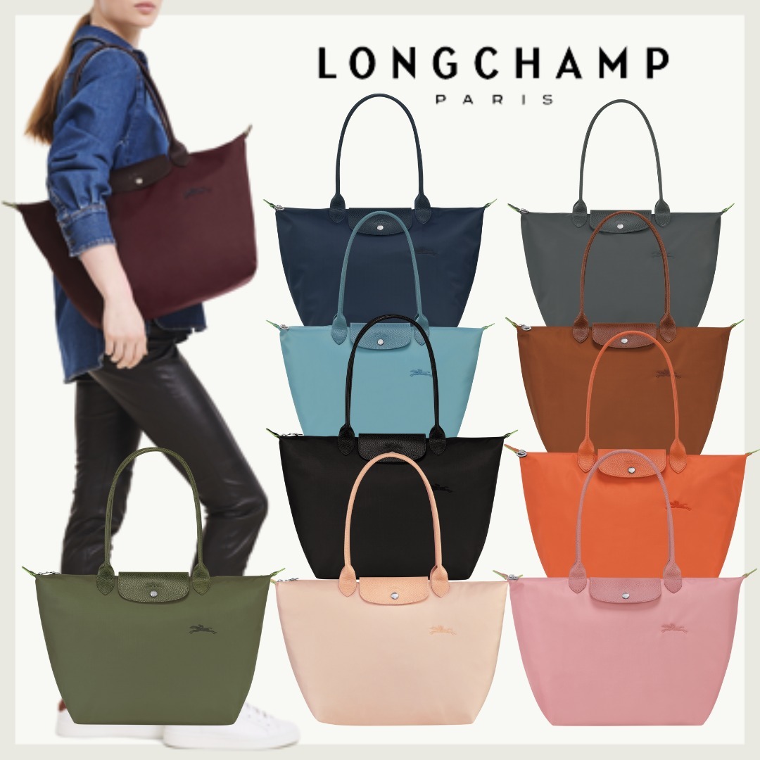 Longchamp* ル プリアージュ グリーン ショルダーバッグ L 保証書付 レディースファッション 