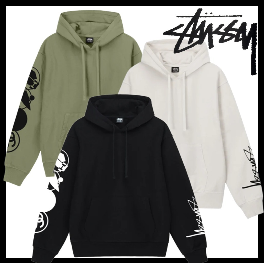 ★関税込★Stussy★Stussy STACKED PIGMENT DYED HOODIE★