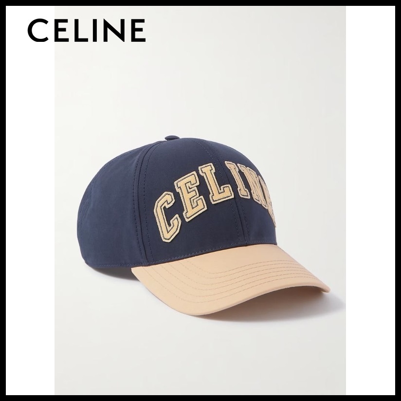 GINGER掲載商品】 【Celine】ロゴアップリケ☆ベースボールキャップ